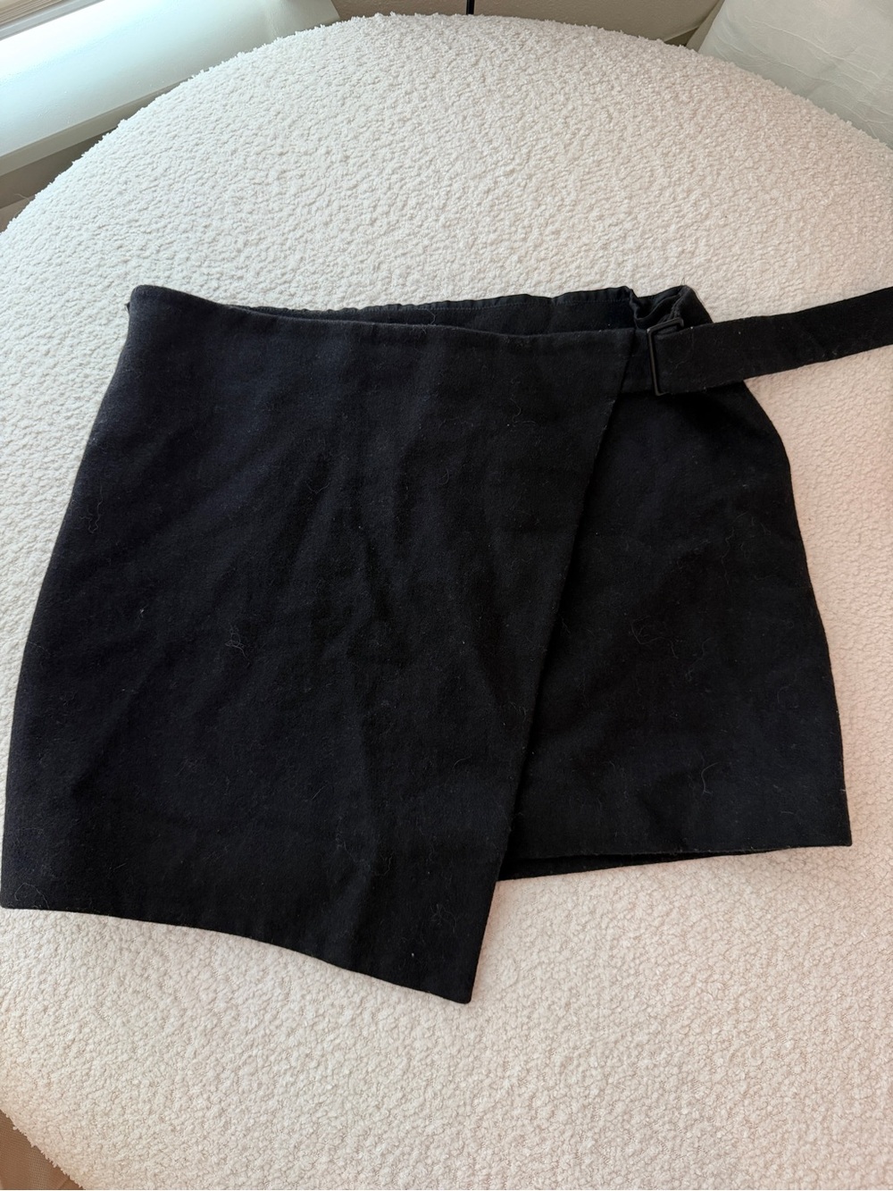Kate Spade Black SATURDAY Wool-Blend Wrap Skirt